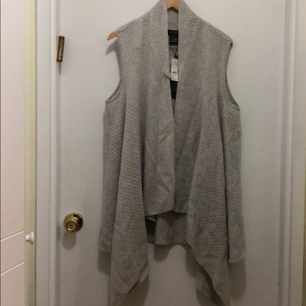 100% cashmere waterfall vest